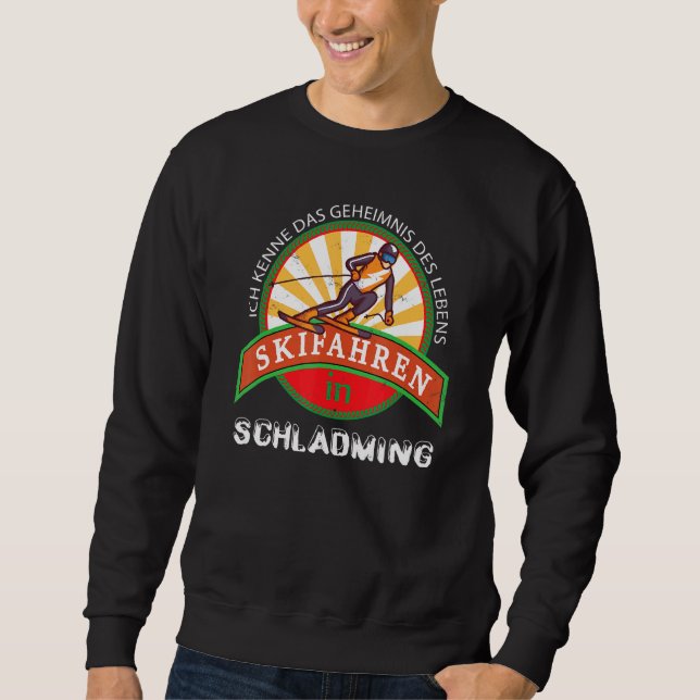 Moletom Esqui Vintage Para Esquiadores De Schladming (Frente)