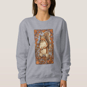 Moletom Esquilo Art Nouveau - esquilo engraçado amante