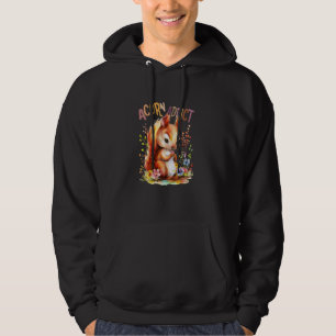 Moletom esquilo com flores, gordinho e viciado em bolota.