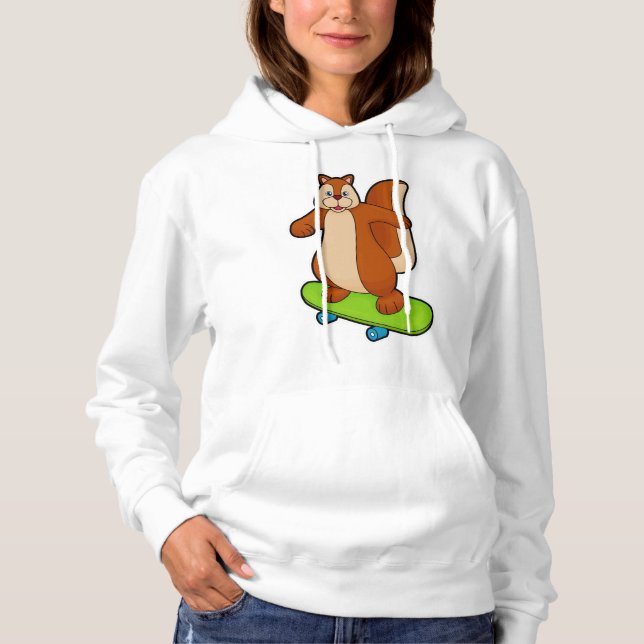 Moletom Esquilo como Patinador com skate (Frente)