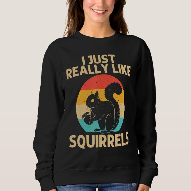 Moletom Esquilo De Vintage Para Mulheres 2 (Frente)