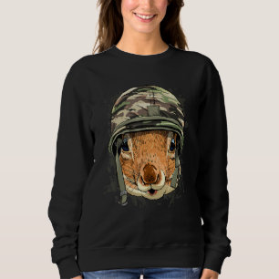 Moletom Esquilo Soldier Veteran Army Rodent Anim