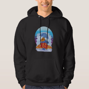 Moletom Esquilo Vermelho casaco Azul lenço Azul Guarda-chu