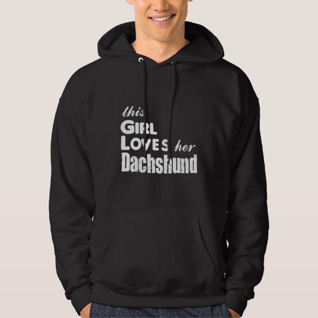 Moletom Essa Menina Ama Seu Dachshund (Frente)