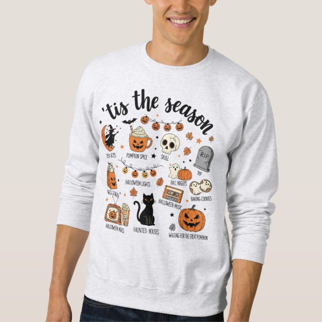 Moletom Esta é a estação | Gráficos Halloween (Frente)