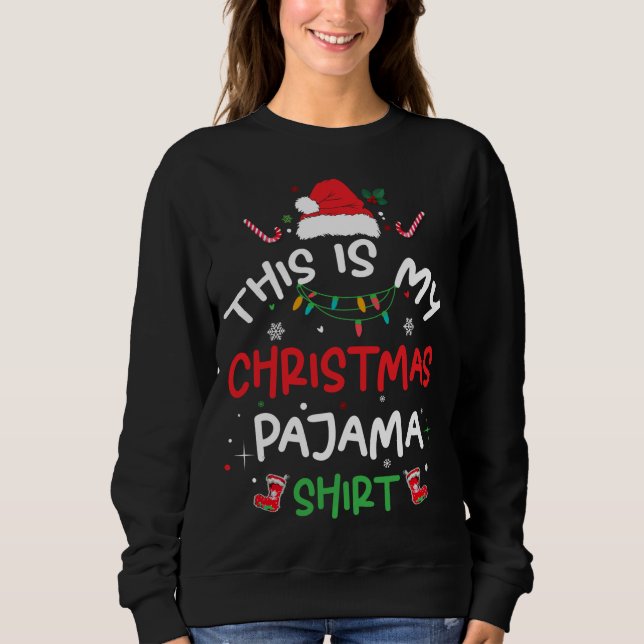 Moletom Esta É A Minha Família Pajama De Natal (Frente)