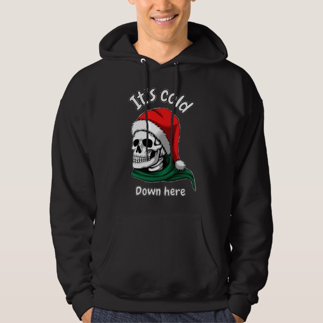 Moletom Está frio aqui embaixo capuz (Frente)