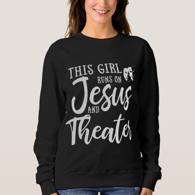 Moletom Esta Garota Funciona Com Jesus E Presente Cristão  (Frente)