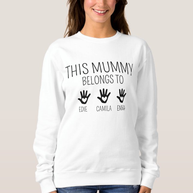 Moletom Esta Mamãe Pertence, Mama Personalizada, Blusão (Frente)