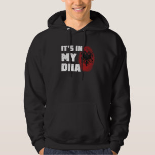 Moletom Está no Meu DNA Albânia Bandeira Impressão Digital