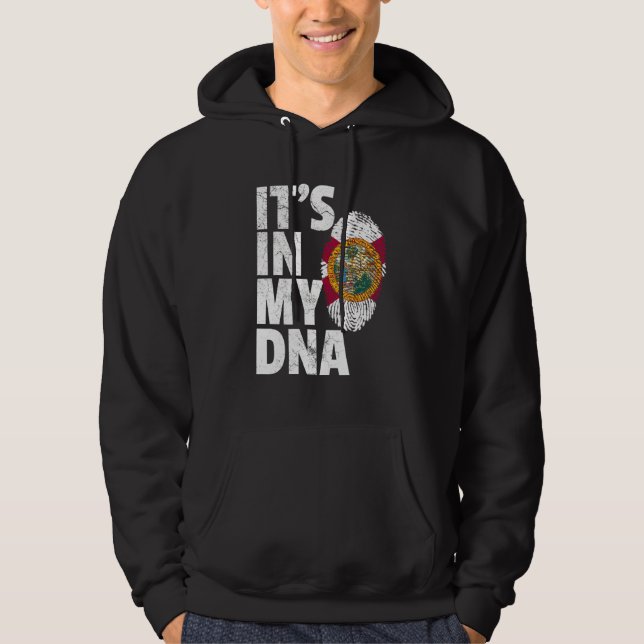 Moletom Está no Meu DNA Florida Orgulho da Impressão Digit (Frente)