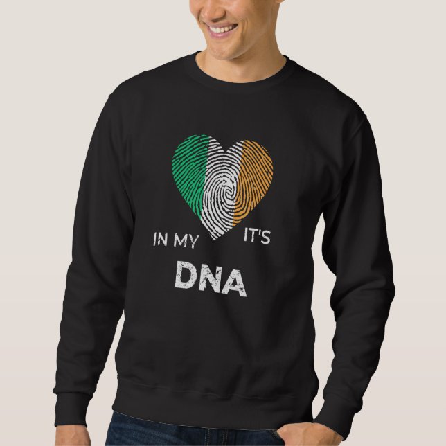 Moletom Está No Meu Dna Irish Flag Nacionalidade Da Irland (Frente)
