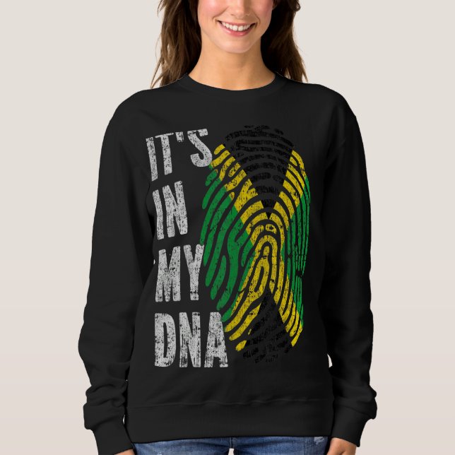 Moletom Está No Meu Dna Jamaica Bandeira Homens Mulheres C (Frente)