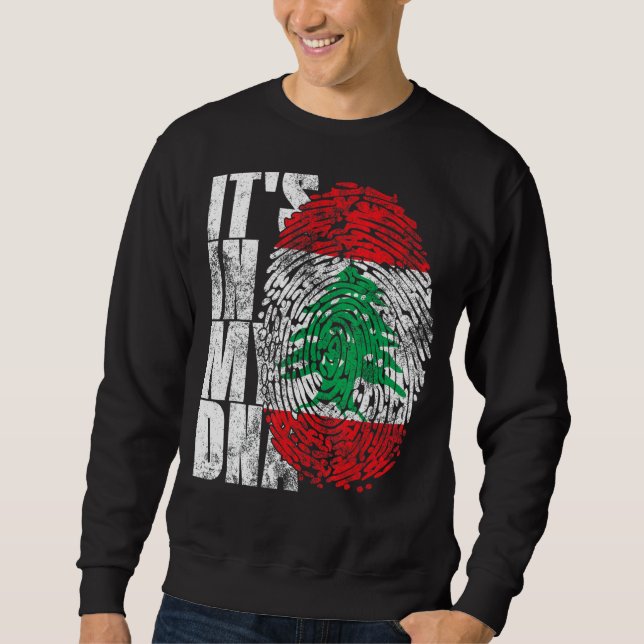 Moletom Está no meu DNA Líbano Gráfico para homens mulhere (Frente)