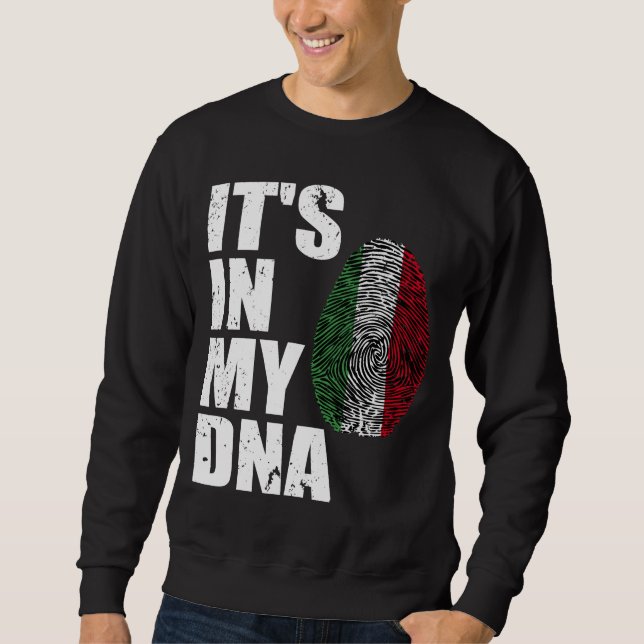 Moletom Está no meu DNA, na Itália, Sinalizador Italiano (Frente)