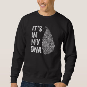 Moletom Está no meu DNA Sri Lanka Map de Impressão Digital