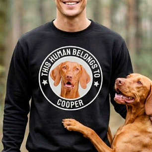 Moletom Esta Pessoa Pertence ao Cachorro Foto Personalizad