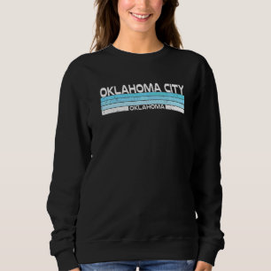 Moletom Estado Da Cidade De Oklahoma Blue Sunset Vintag