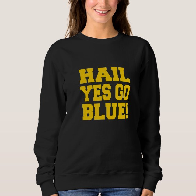Moletom Estado de Michigan Viva Sim Vá U M Ann Arbor MI AA (Frente)
