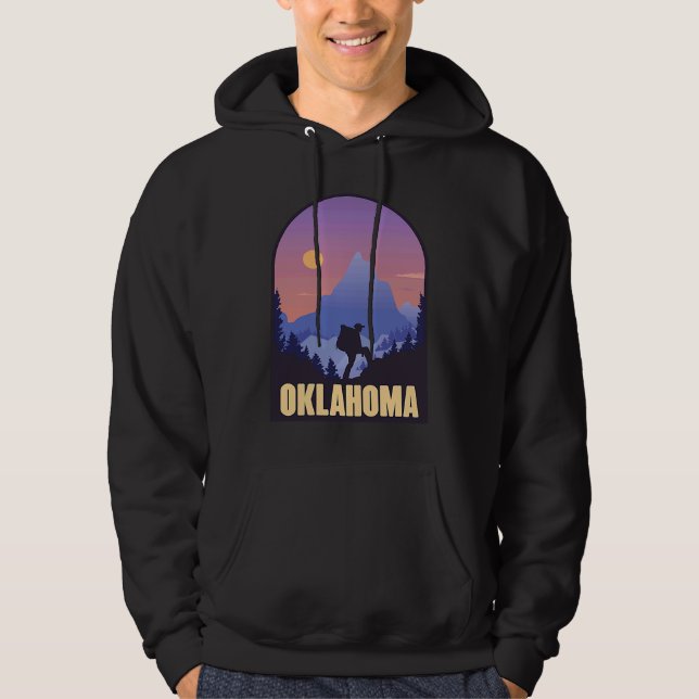 Moletom Estado de Oklahoma EUA Caminhando Trip Souvenir (Frente)
