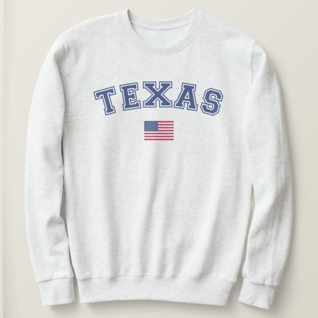 Moletom Estado do Texas USA Flag (Frente do Design)