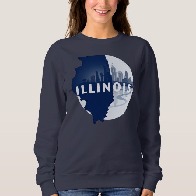 Moletom Estados Unidos da América do Illinois (Frente)