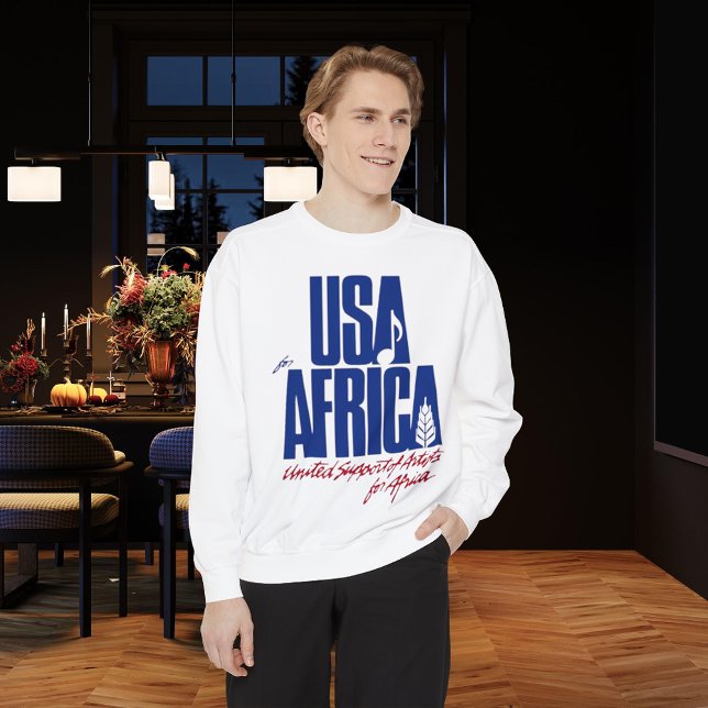 Moletom Estados Unidos pela África Remake of iconic 80s (Criador carregado)