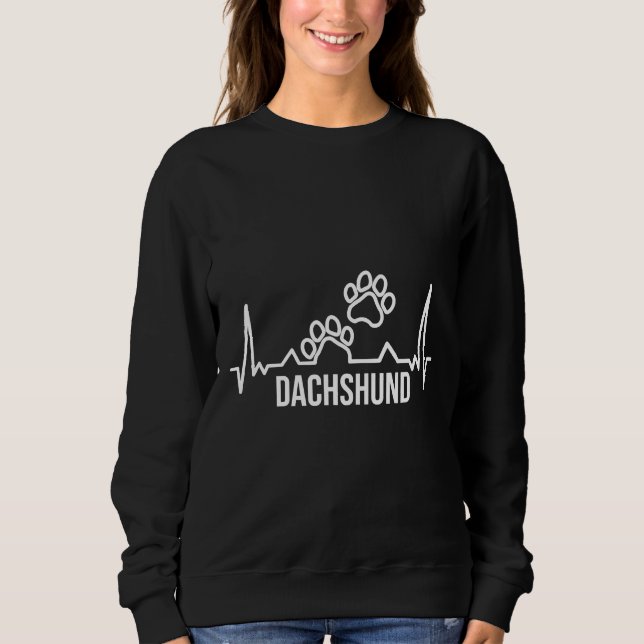 Moletom Estampas De Cães De Dachshund Para Mulheres (Frente)