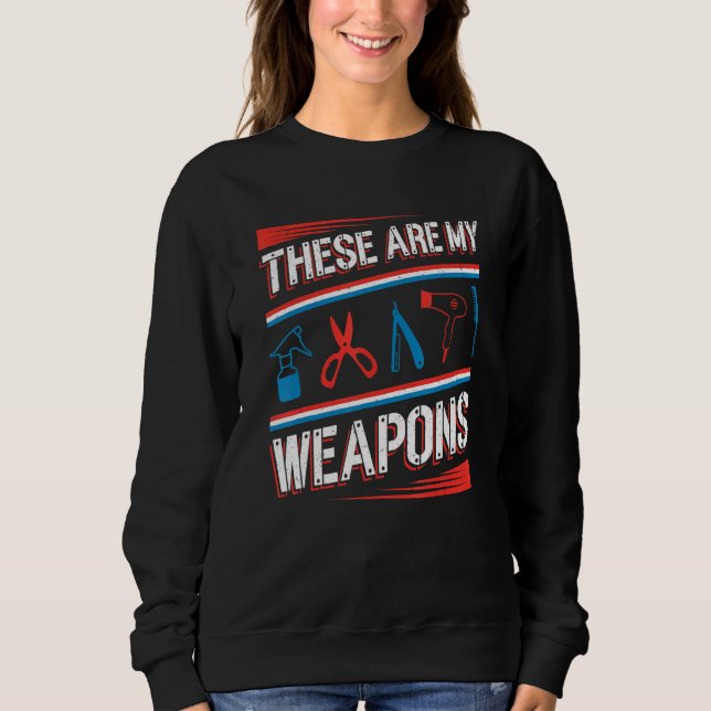 Moletom Estas São Minhas Armas Barbearia Cabeleireiro Barb (Frente)