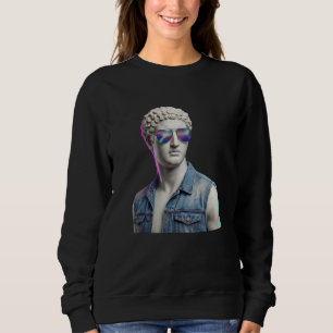 Moletom Estátua Grega Descolada com Óculos de Sol & Colete