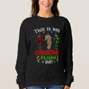 Moletom Este É Meu Cavalo-Marinho De Pijama De Natal Anima