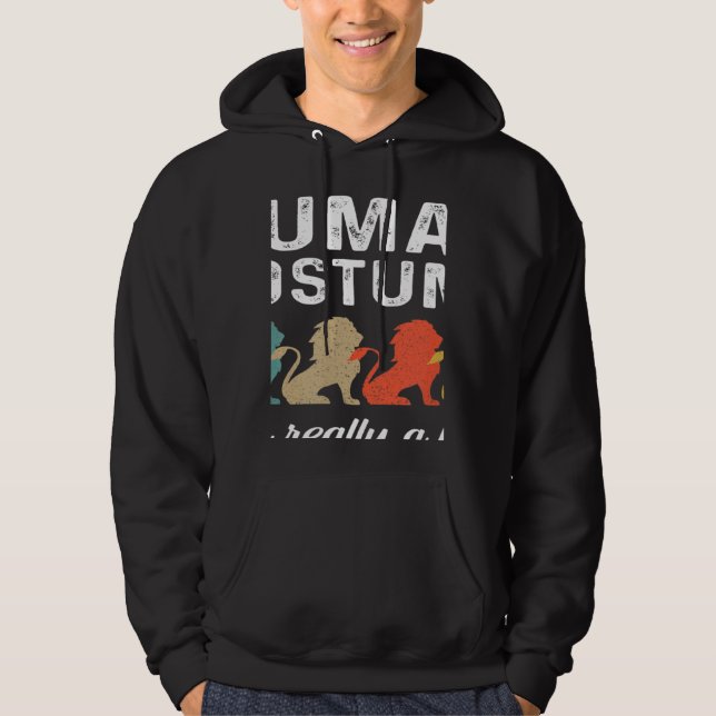 Moletom Este É Meu Disfarce Humano Eu Sou Realmente Um Leã (Frente)