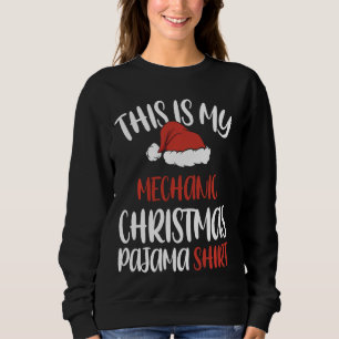 Moletom Este É Meu Feliz Natal Mecânico Pajama Santa Hat