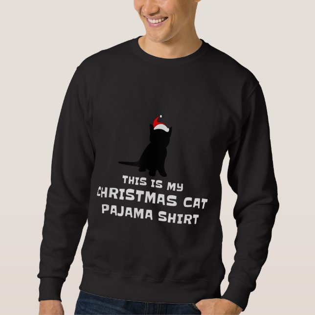 Moletom Este É Meu Gato De Natal Pajama Engraçado Kitten X (Frente)
