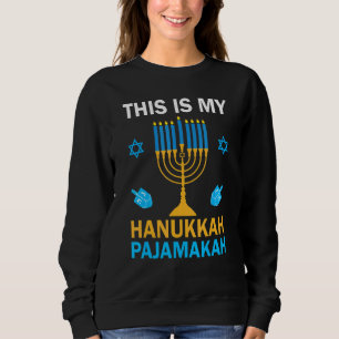 Moletom Este É Meu Hanukkah Pajamakah Chanukah Pajama Jewi