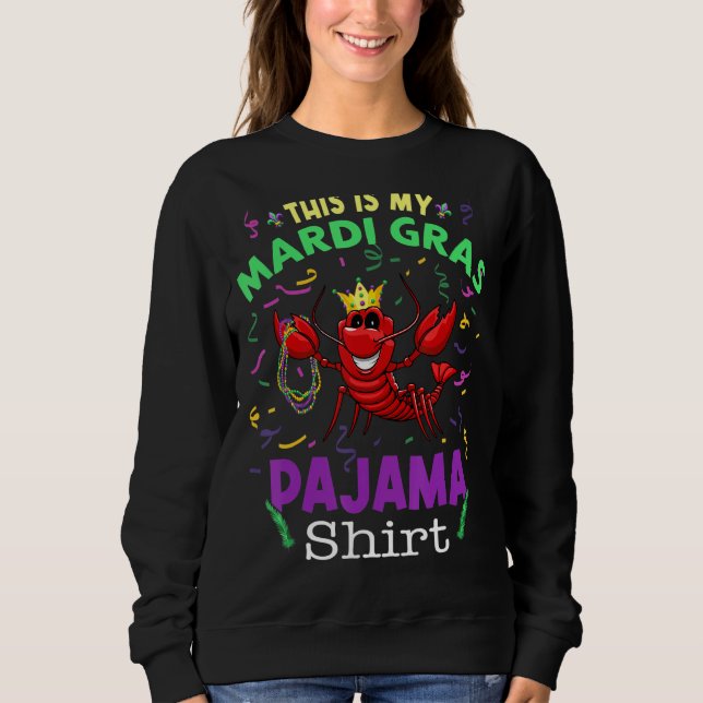 Moletom Este É Meu Mardi Gras Pajama Engraçado (Frente)