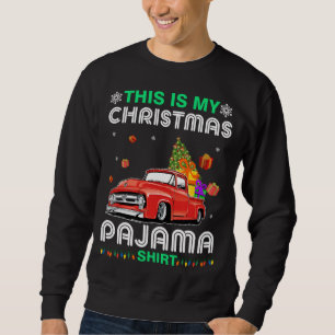 Moletom Este É Meu Natal Pajama Shih Tzu Andando Vermelho