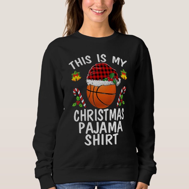 Moletom Este É Meu Papai noel De Basquete De Natal Para Ra (Frente)