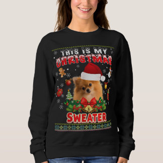 Moletom Este É O Meu Cachorro Pomeraniano De Natal Ugly M
