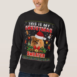 Moletom Este É O Meu Cachorro Pomeraniano De Natal Ugly M
