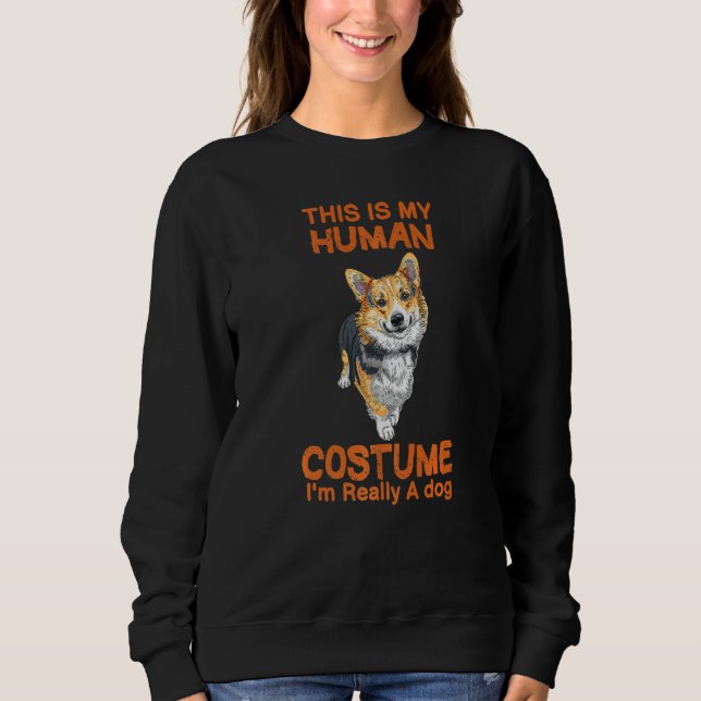 Moletom Este é o meu disfarce de Humano Eu sou Realmente u (Frente)