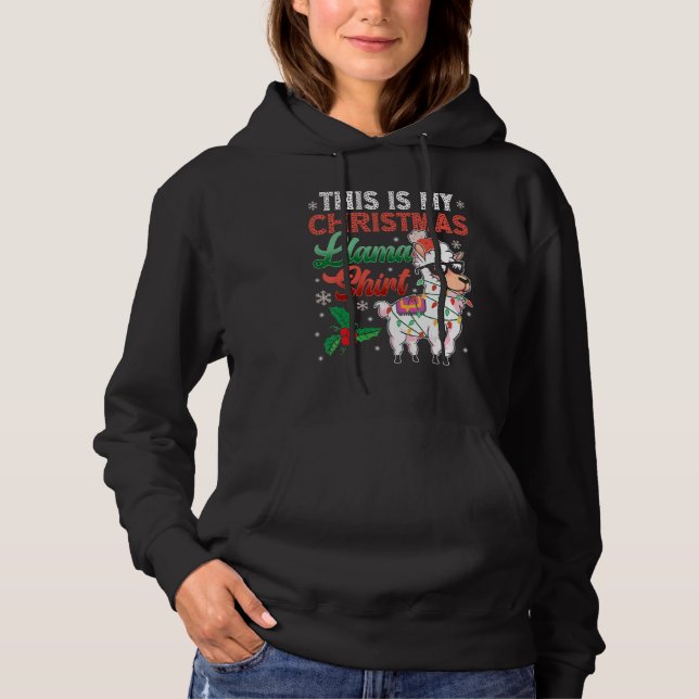 Moletom Este É o Meu Llama de Natal   Llama Natal (Frente)