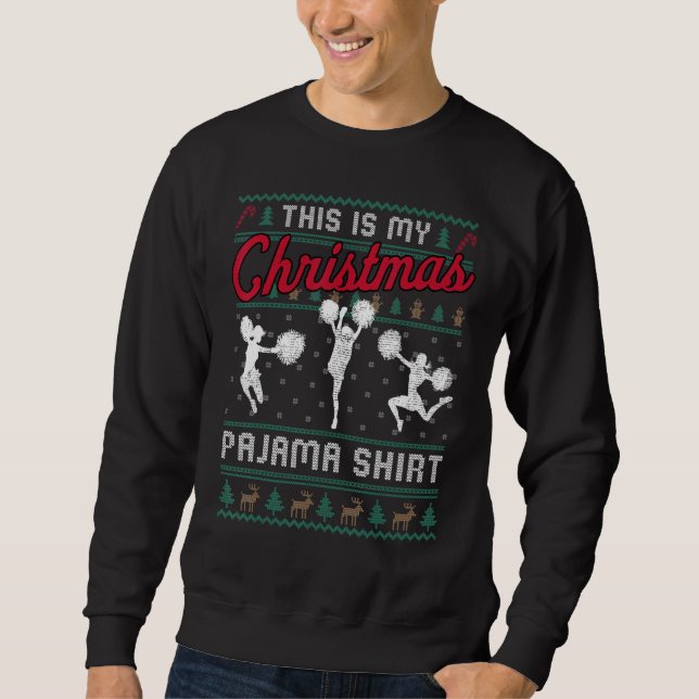 Moletom Este É O Meu Natal Pajama Cheerhead Ugly Swea (Frente)