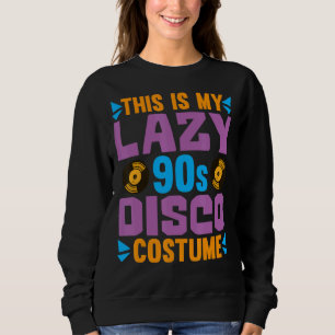 Moletom Este é o meu Preguiçoso Costume Disco dos anos 90 