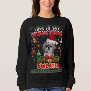 Moletom Este É O Meu Sueco De Natal Shih Tzu Dog Ugly Mer