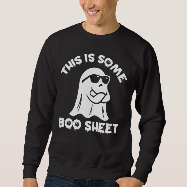 Moletom Este É Um Boo Folha Ghost Engraçado Retro Hallowee (Frente)