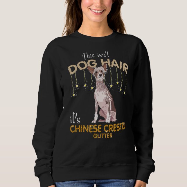 Moletom Este não é cabelo de cachorro É glitter chinês pre (Frente)