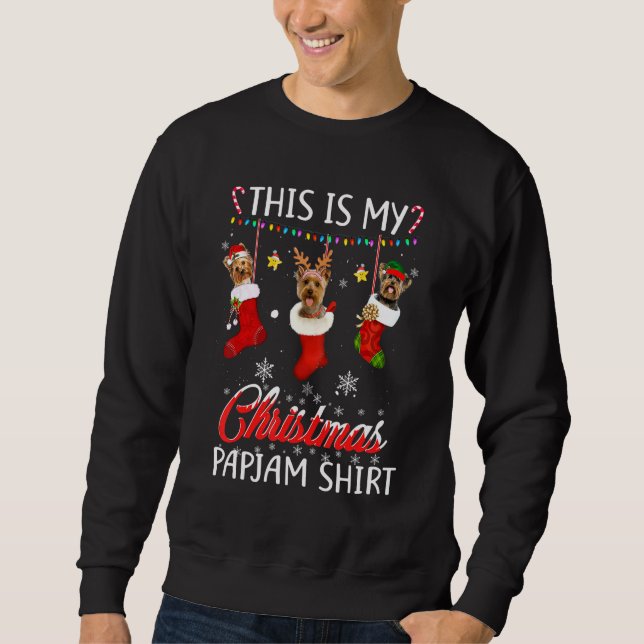 Moletom Este Natal Pajama Yorkshire Em Meias (Frente)