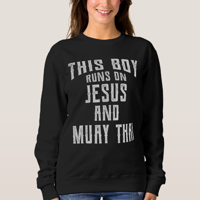 Moletom Este Rapaz Funciona Com Jesus E Muay Thai Christia (Frente)