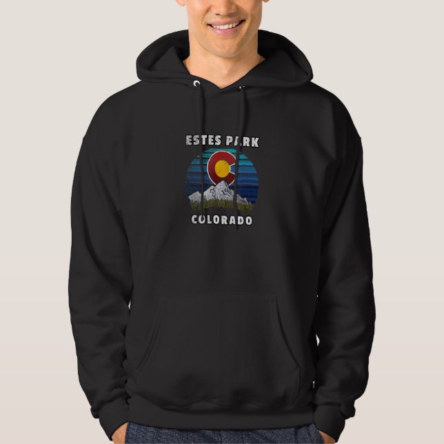 Moletom Estes Park Colorado Flag Mountain Themed (Frente)